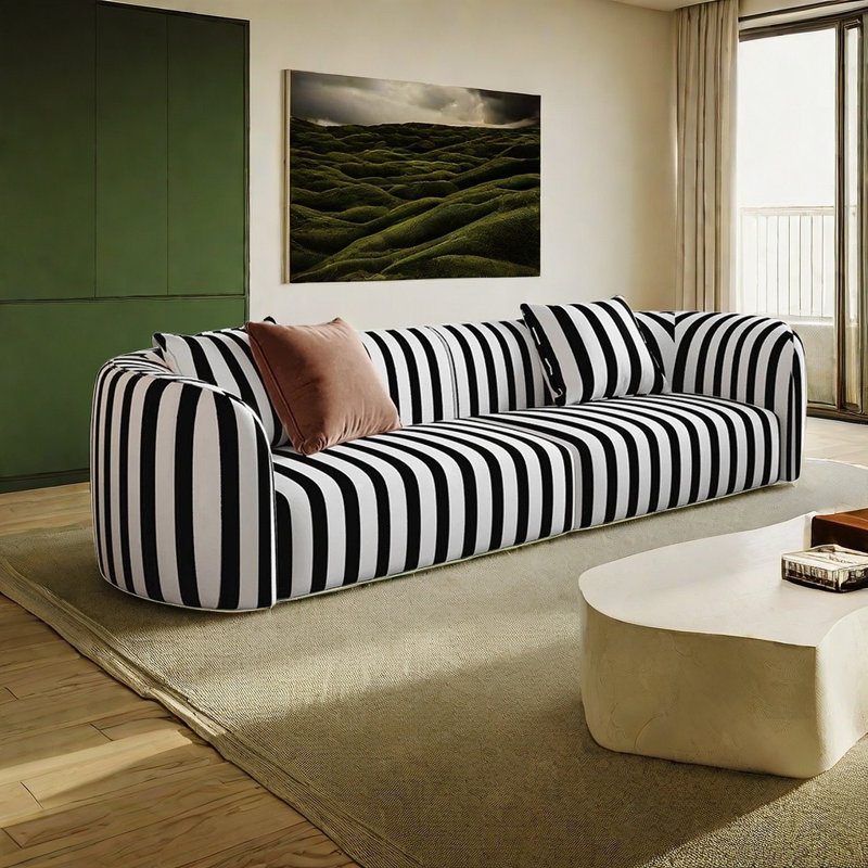 Black and white fabric sofas discount